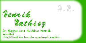 henrik mathisz business card